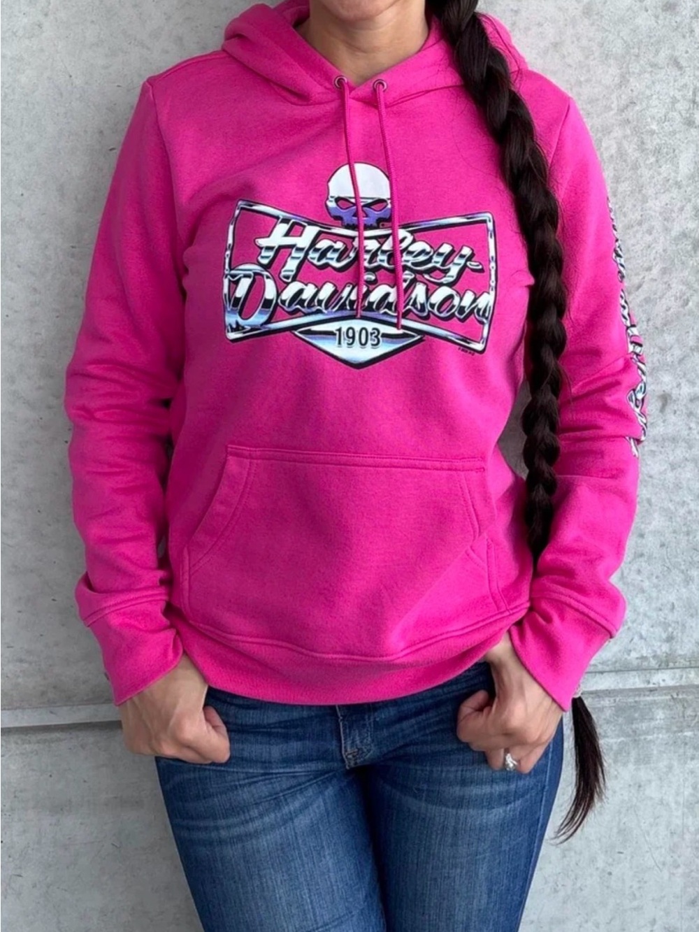 Hot Pink Harley-Davidson Hoodie